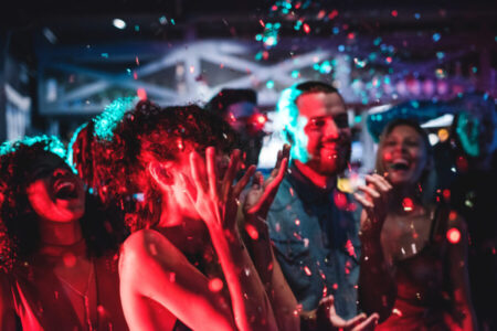 People enjoying a party